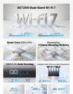 WiFi 7 Router BE7200 – Dual-Band High-Speed Wireless Internet Router - Image 4